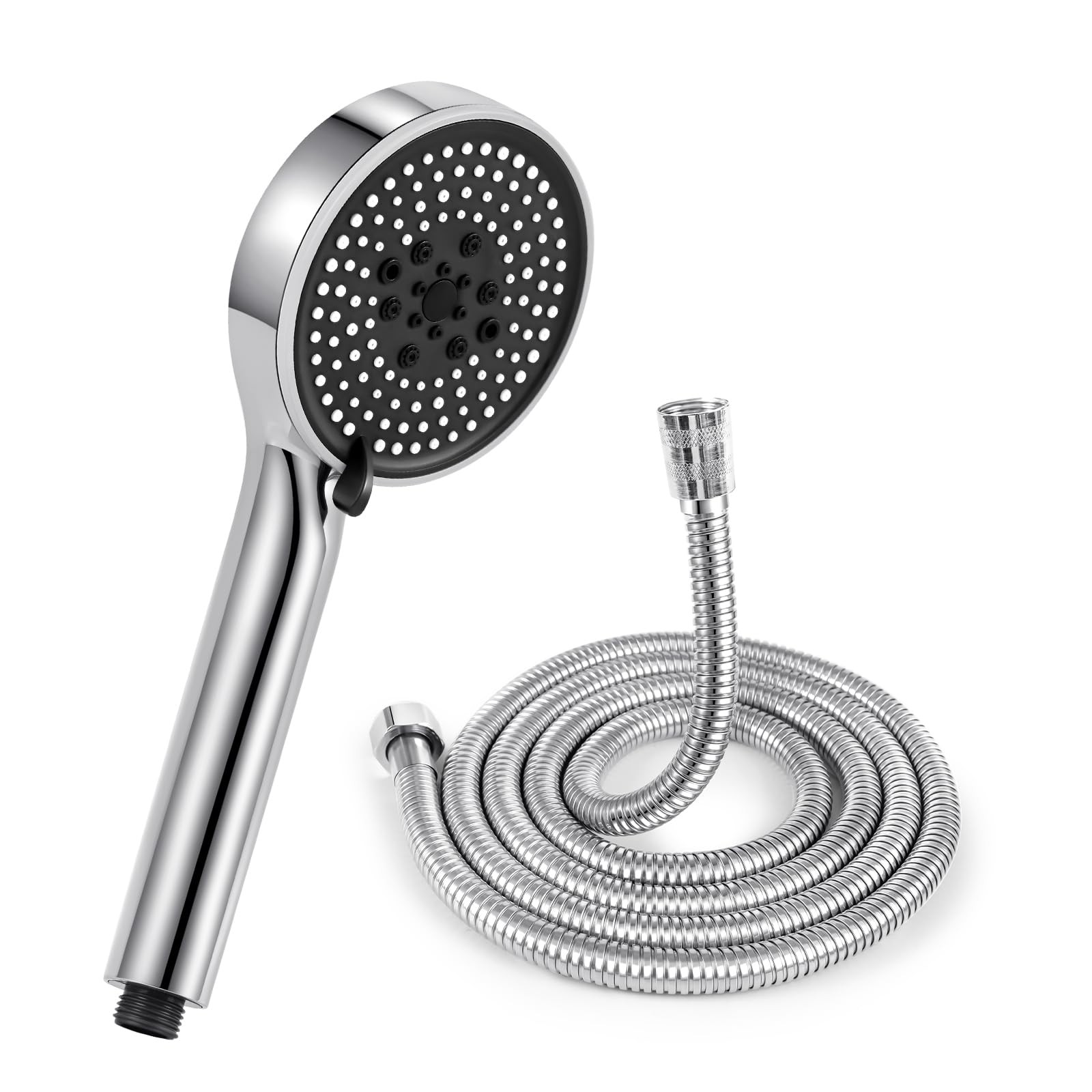 Pommeau de douche effet pluie en ABS chromé avec flexible 2M haute résistance