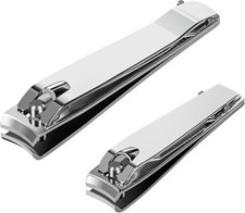 Ultra Sharp Nail Clippers Set 2PCS Precision Curved Fingernail Toenail Clipp