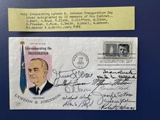 LBJ Inauguration Cover Signed By 12 Cabinet Members
