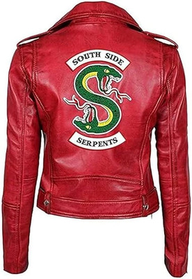 Women s Southside Serpents Cheryl Blossom Red Leather Jacket Riverdale Style