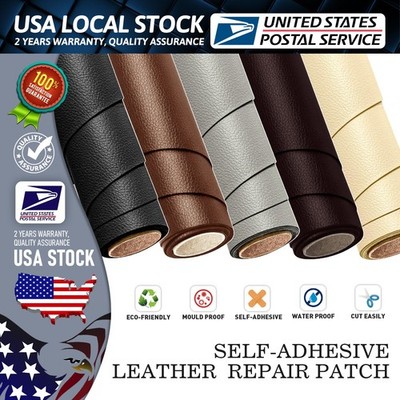Self Adhesive Vinyl Faux Leather Fabric Repair Patch Kit for Car seat Sofas