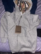 Burberry Zipper Grau Größe L Herren Sweatshirt Pullover Neu mit Etikett Top L