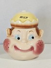 Vintage~Bisque/Porcelain Freckle Faced Boy Jelly Jar with Lid~#1643~Japan — photo 1