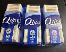 Lot of 3 Q-tips Cotton Swabs 625 Ct Each 1875 Total 100 Cotton