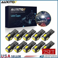 20 Error Canbus Free 194 T10 LED 168 White Side Wedge Number Light Plate Bulbs D