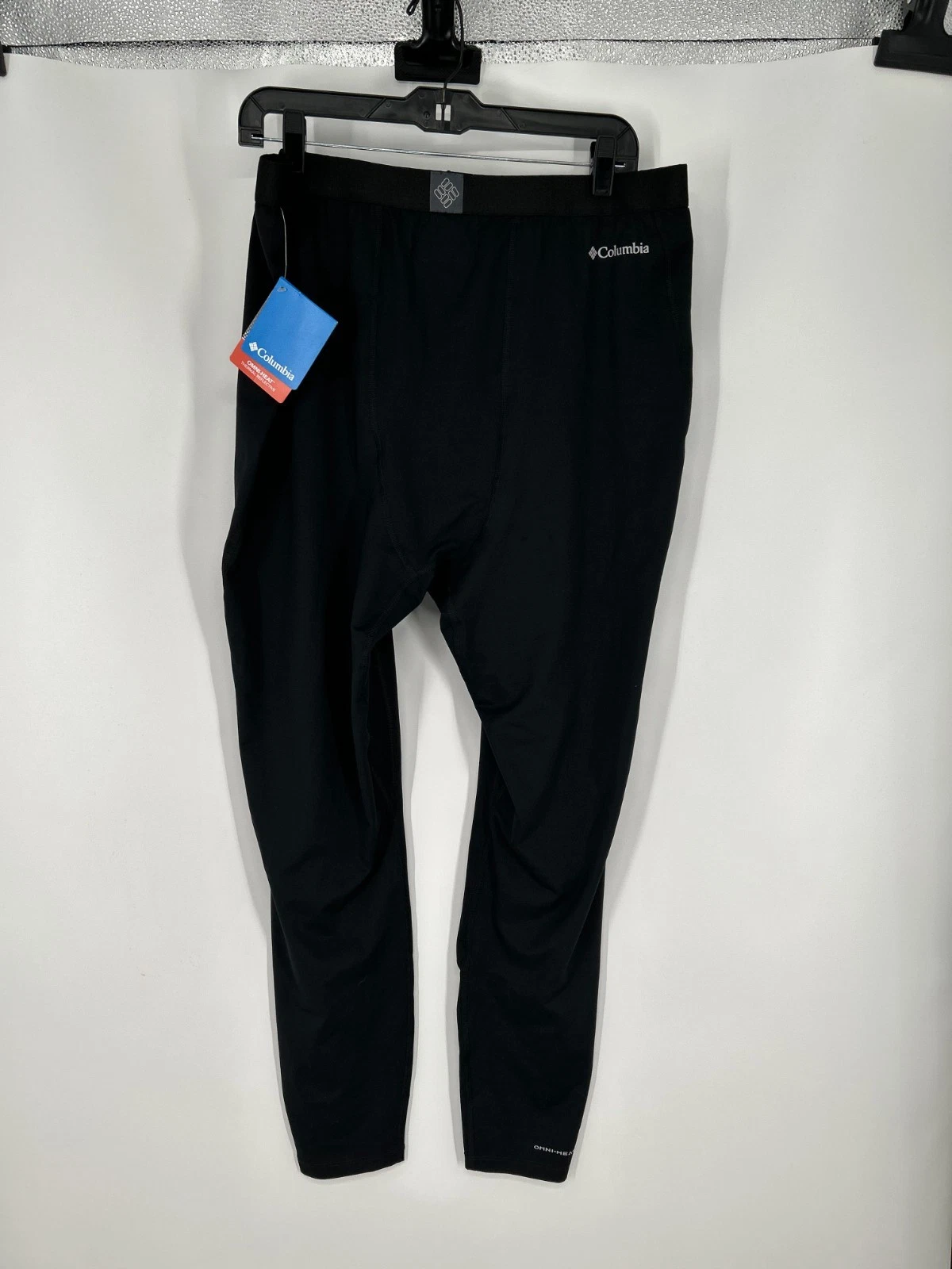 Columbia Baselayer Pants Men's 2XL Black Midweight Omni Shade Base Layer Thermal