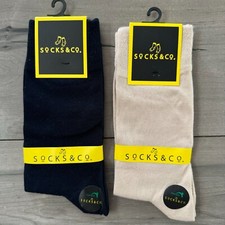 Men's Bamboo Dress Socks -2 Pairs -Soft Turkish Cotton Size : 8-11 KD-04 