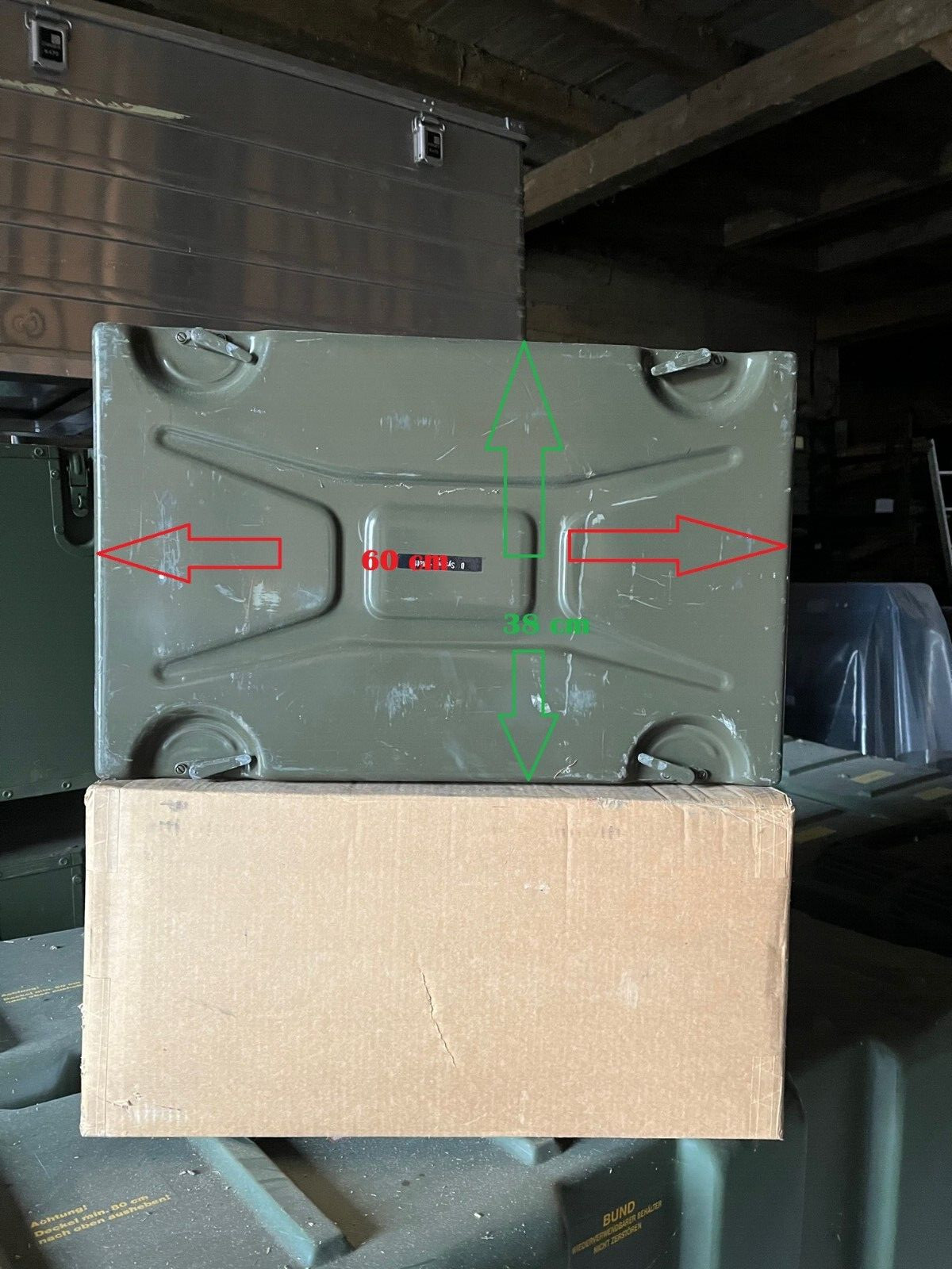 Bundeswehr Alukiste ZARGES II Staukiste Reisekiste Prepperbox gebraucht (Typ2-G)