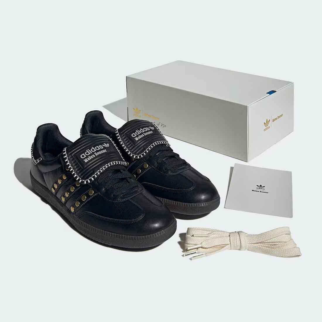 Size 10.5 - adidas Wales Bonner x Samba Studded Pack - Black