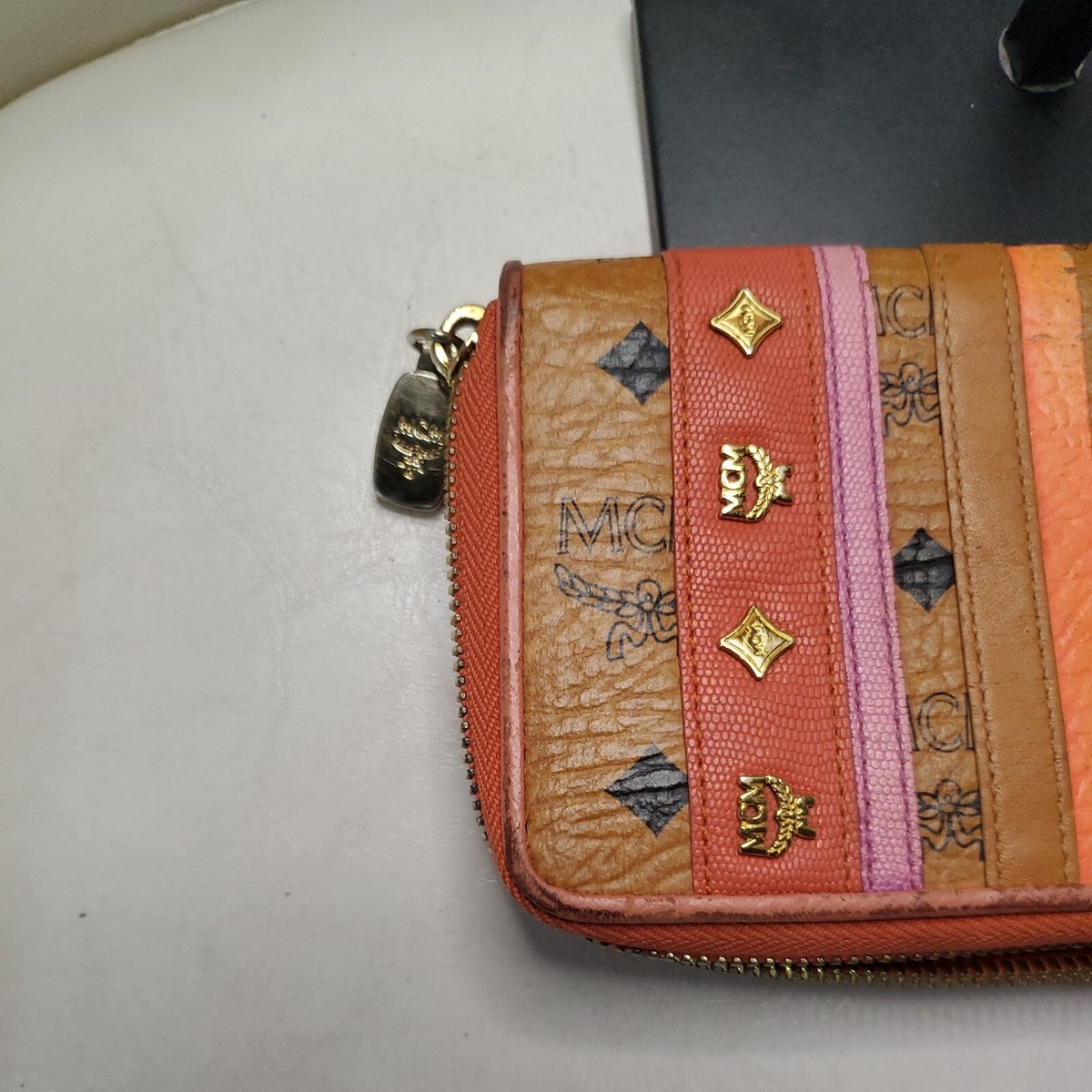 Preowned Vintage MCM Long Wallet Round