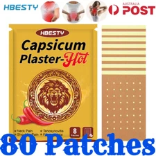 80 Pcs Capsicum Plaster Hot Shoulder Sprain Sticker Neck Joint Pain Relief Patch