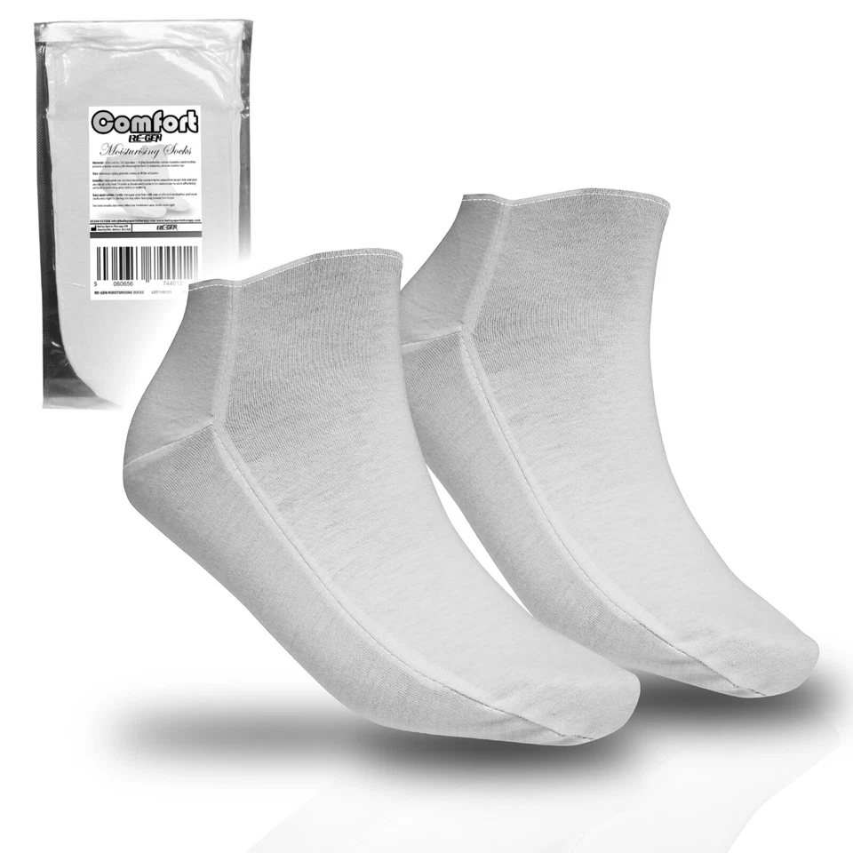 RE-GEN Comfort Moisturising Cotton Soft Cream Retainer Overnight Socks 1 Pair