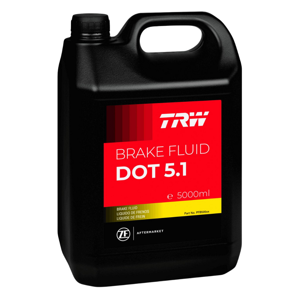 Liquide de frein DOT 5.1 TRW 5L contre la pédale molle et la surchauffe des freins