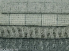 HAND DYED RUG HOOKING WOOL Mill-Dyed ~ "GRAY MATTER-II" (4-pc. collection)