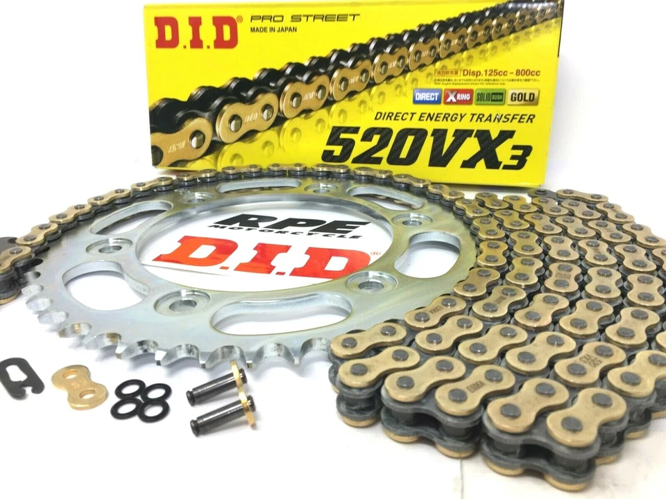 Honda CBR600rr Premium 2007-2023 DID VX3 520 anillo en X cadena y kit de piñones JT Foto 4 de 4