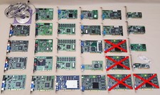  25 Boards Vintage LOT MPEG-2/DVD Decoder Sound Blaster Network AGP  PCI Video