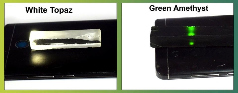 Par áspero de piedras preciosas de topacio verde y topacio blanco de 180 quilates certificado AD692 Foto 2 de 4