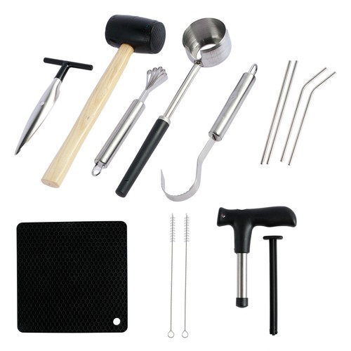 Coconut Opener Tool Set Food Grade Stainless Steel Young Coconut Tool Safe NXX - Picture 8 of 12