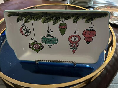 New Spectrum Designz Retro Ornaments 12  x 7  Platter Tray