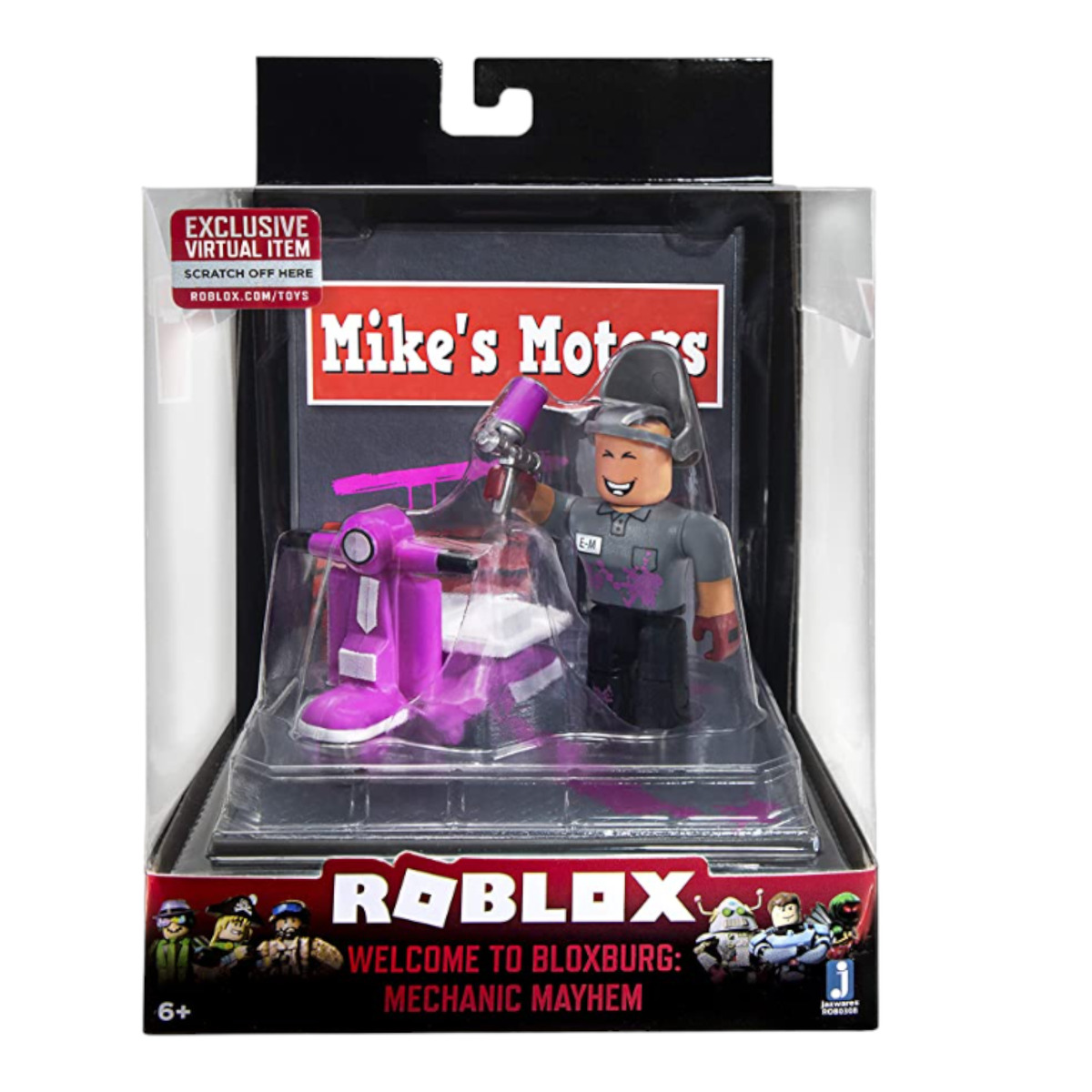 Roblox Welcome To Bloxburg Mechanic Mayhem Mike's Motors Action Figure w/  Code