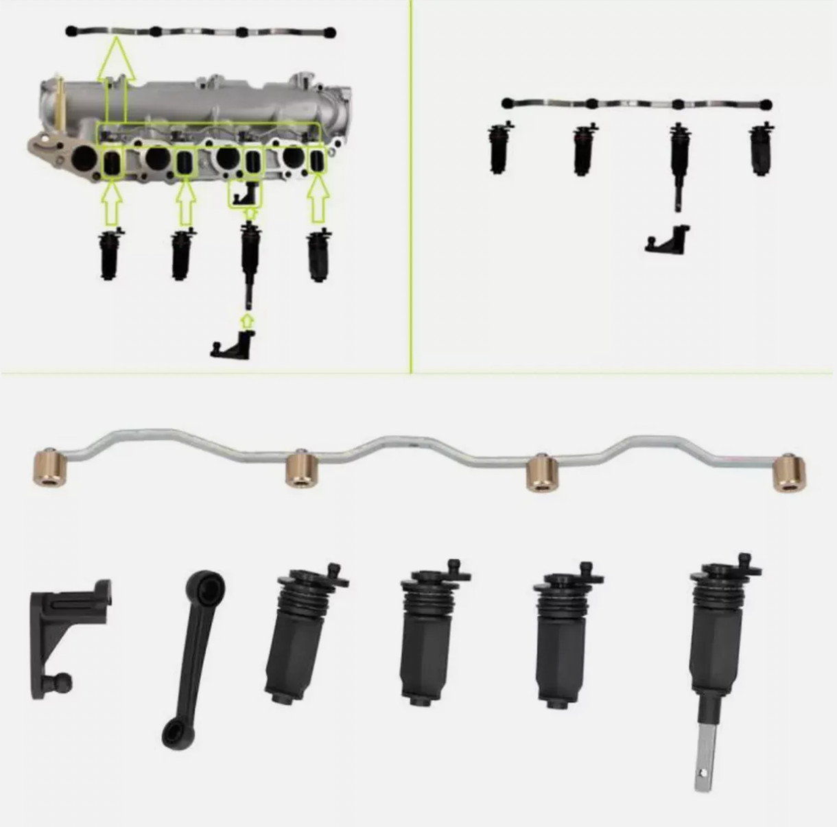 Kit d'admission collecteur pour Opel avec volet de turbulence 55210201 en aluminium