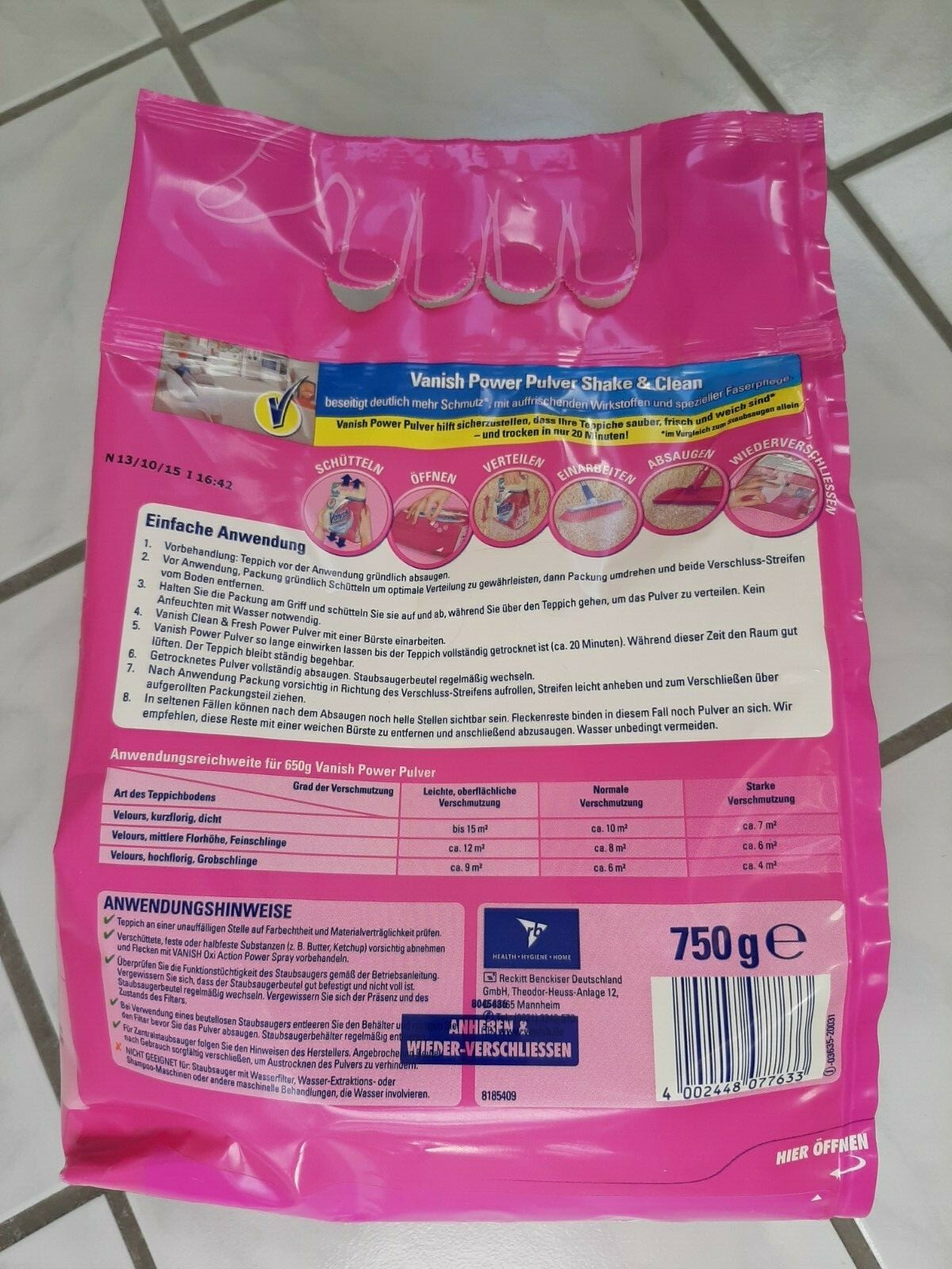 Vanish Oxi Power Pulver Clean Fresh Teppichreiniger 750g Gunstig Kaufen Ebay