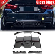 For BMW F80 M3 F82 F83 M4 2014-19 Gloss Black Rear Bumper Diffuser Lip Splitters