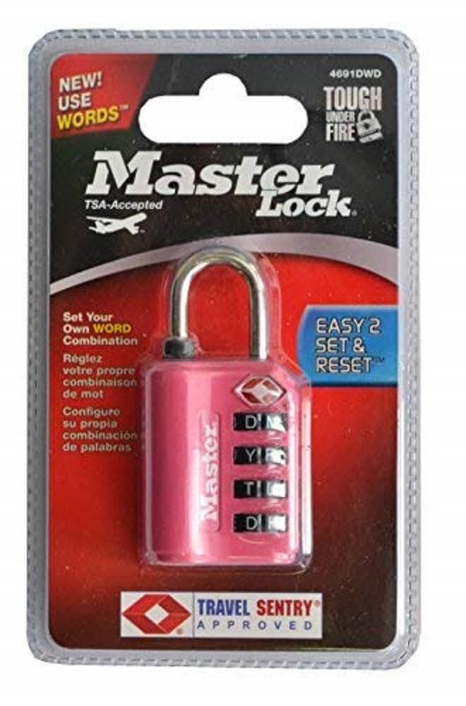 MASTER LOCK CO - 1-3/8-Inch TSA Word Luggage Lock With 4 Letter Dials