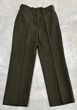 Vintage 80s Marine Corps Wool Blend Straight Leg Trousers Pants Mens 35XL Green