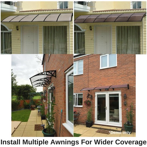 Home Window Awning Canopy Outdoor Front Cover House Shade 1m x 3m 1m x 2m - Picture 42 of 54
