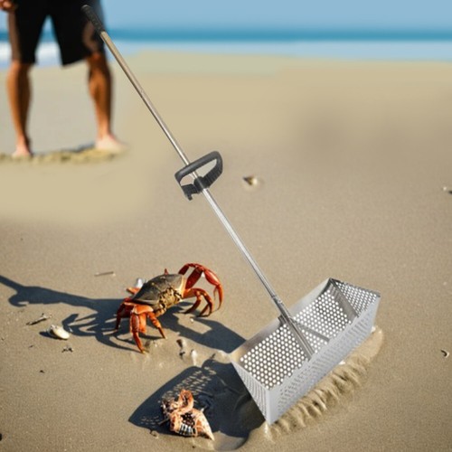 Stainless Steel Sand Screen Collapsible Beach Sand Scoop Shovel Shell Shovel - Picture 11 of 12