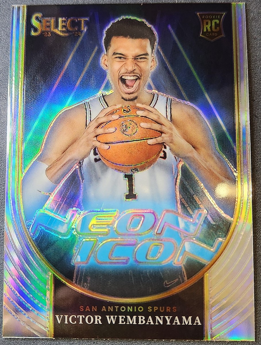 2023-24 Panini Select Victor Wembanyama Silver Prizm Neon