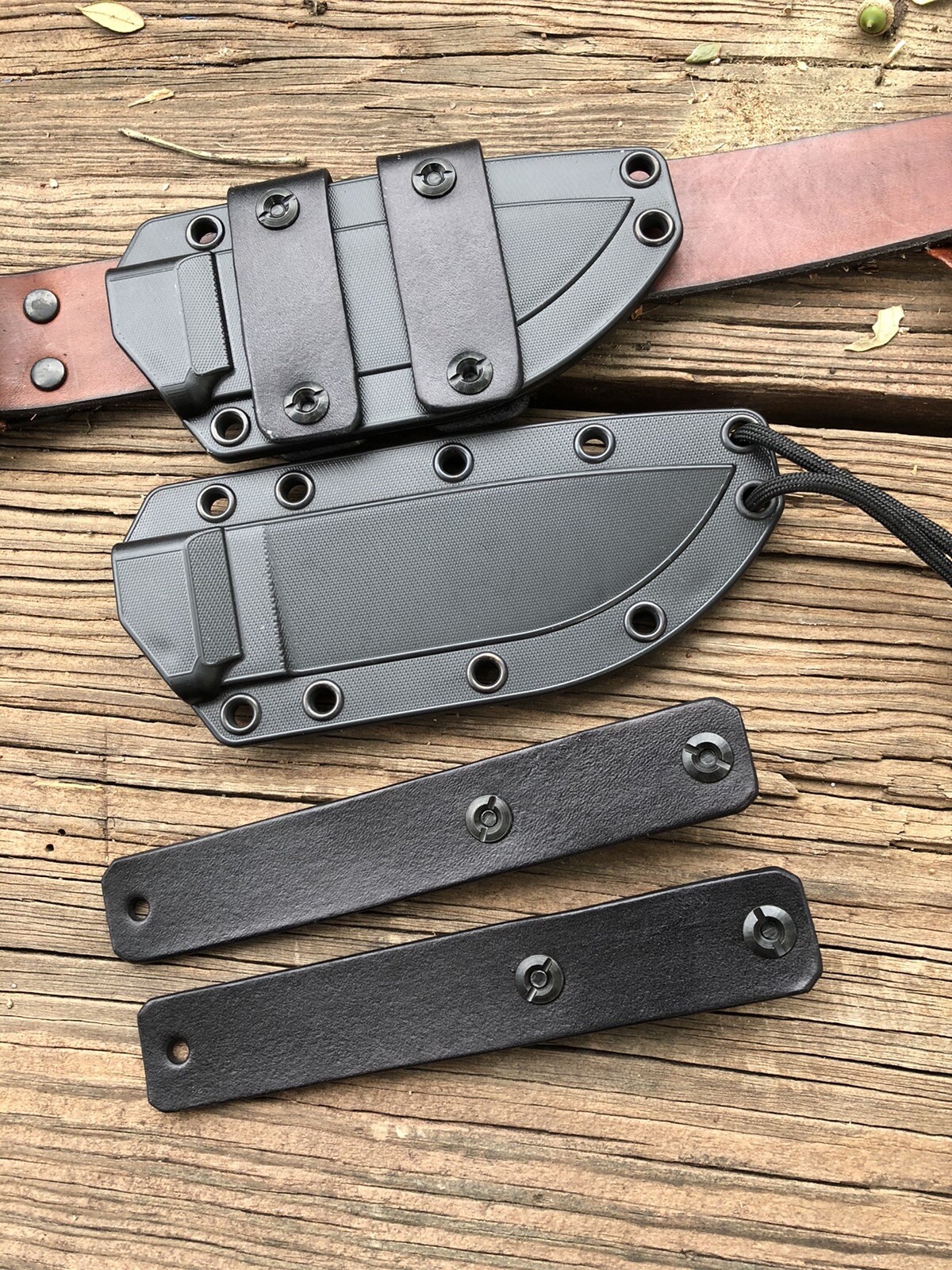 ESEE 3 or 4 Leather Scout Carry Horizontal Straps (knife & Sheath Not ...