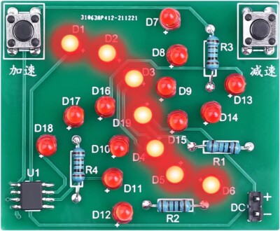 2 Sets Rotating LED Flashing Light DIY Kit for Soldering Kit Practice Electronic