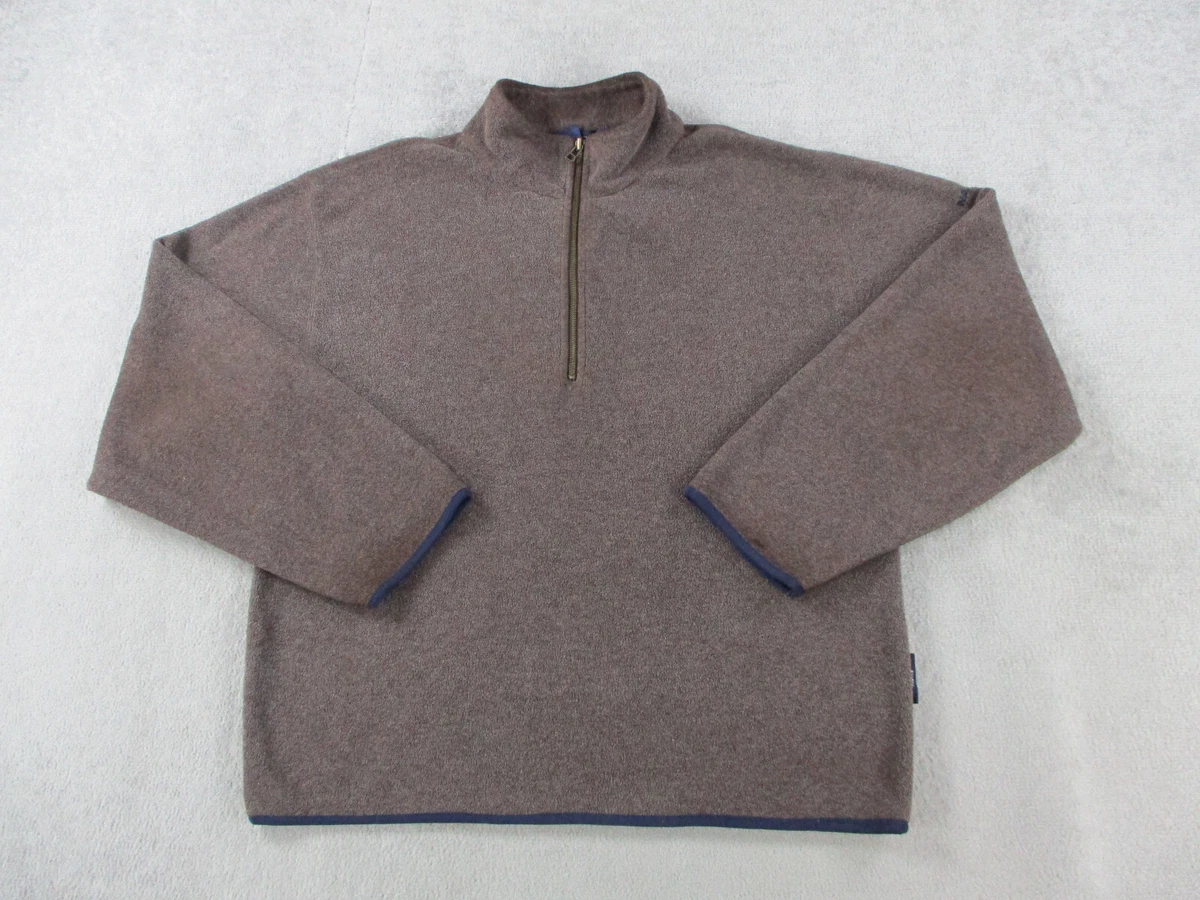 Pull Polaire Vintage Nautica Homme Taille L - Années 90 - USA - Bleu à Carreaux - Parfait État
