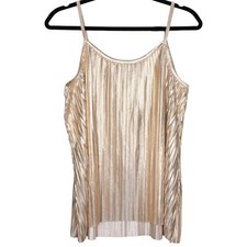 H&M Womens Pleated Tank Top Size Small Metall...