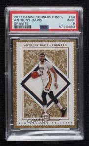 2017 Panini Cornerstones Basketball Granite Anthony Davis #40 PSA 9