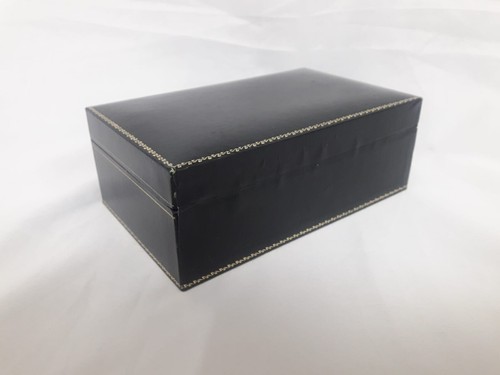 Sovereign Empty Watch Box Green Tooled Leather Vintage - Picture 8 of 8