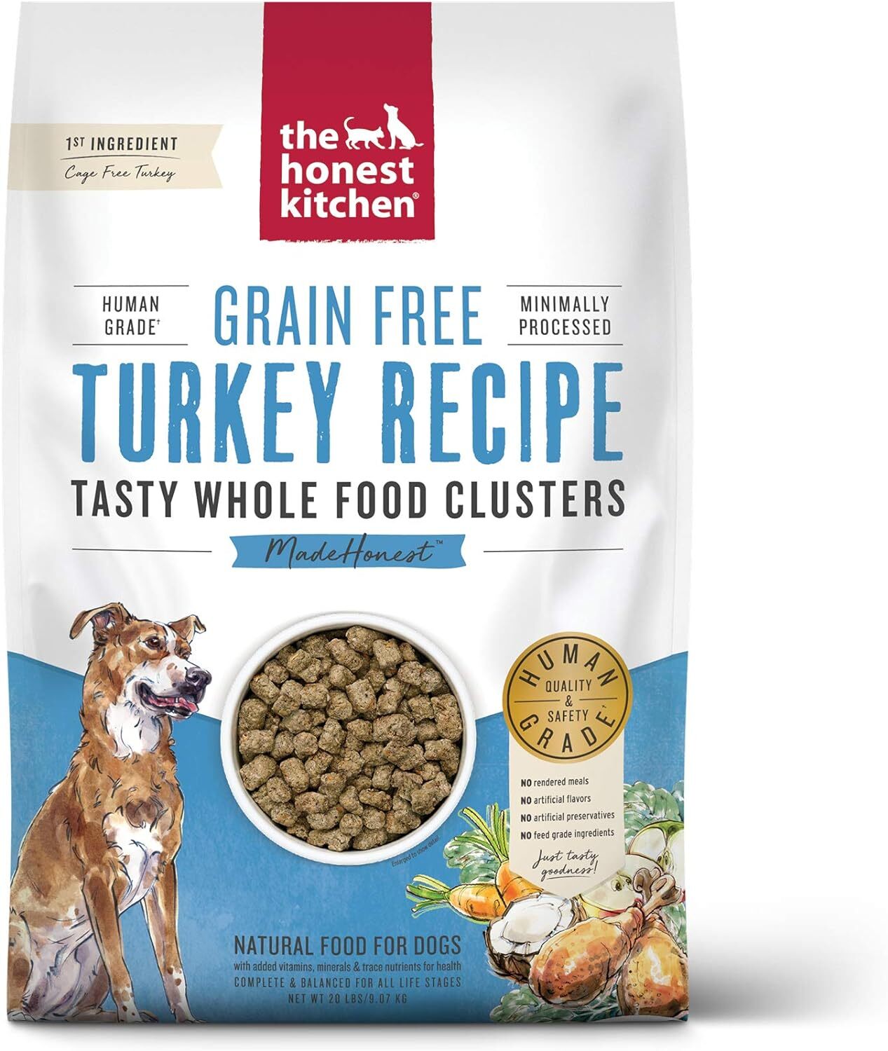 Clusters Grain Free Turkey Dry Dog Food, 20 Lb Bag
