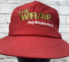 Vintage "The Wrap" Winston Tobacco Fleece Trucker Hat Snapback Cap Red