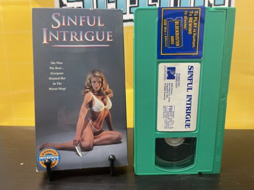 SINFUL INTRIGUE VHS RARE thriller érotique des années 90 action horreur livraison gratuite vert - Photo 1/7