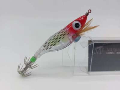 Pink Head Luminous Squid Hook Deep Sea Glow Underwater Catch Fishing Lure NEW