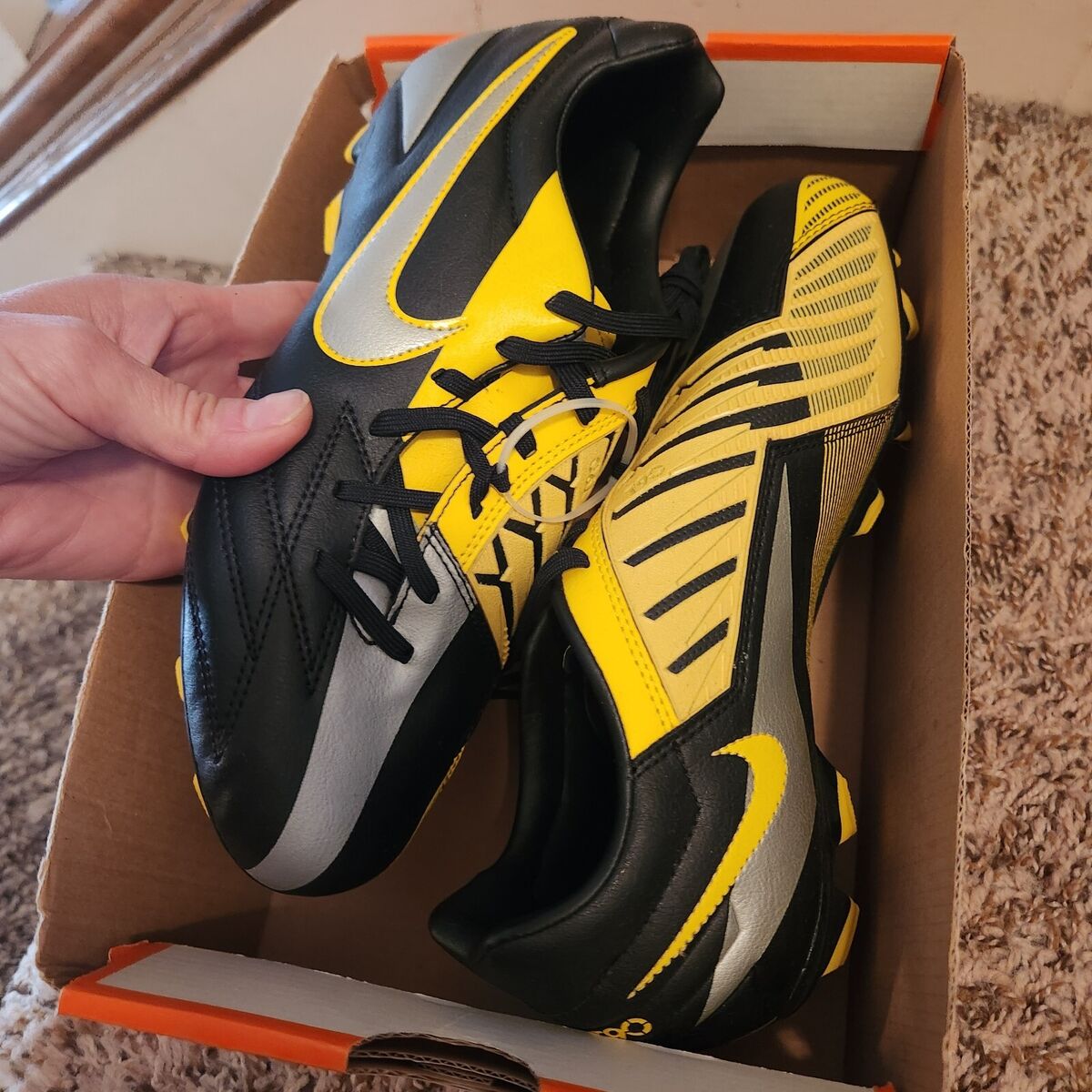 Nike Men's Total 90 T90 Shoot FG 472547-007 Yellow/ Black Nike Men's Total 90 T90 Shoot FG 472547-007 Yellow/ Black