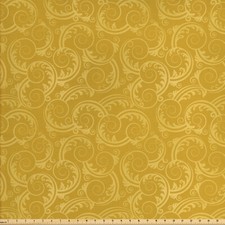 Gelbes Damast Gewebe als Meterware Silhouette Strudel