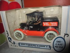 NIB 1990 ERTL 1918 FORD RUNABOUT DELIVERY Car BANK in PACKAGE Die Cast Metal