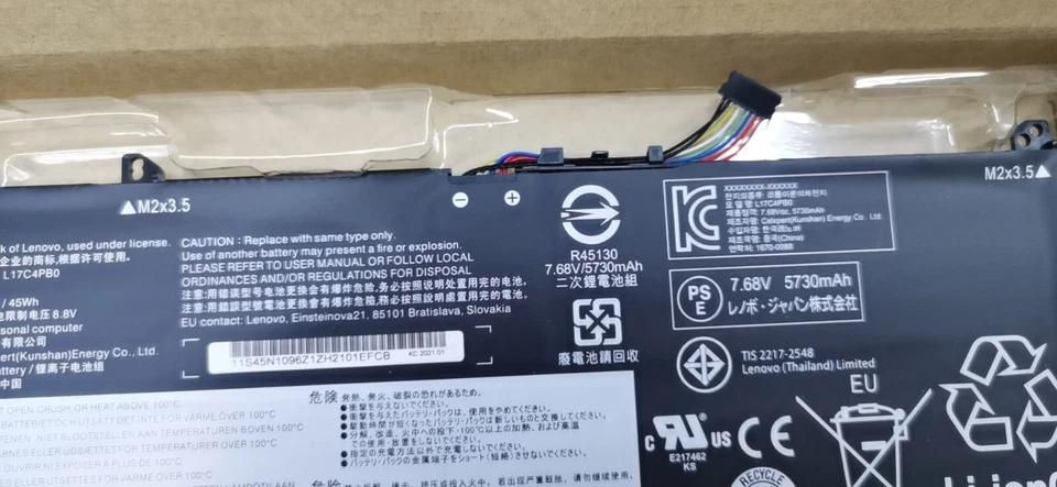 正品 L17C4PB0 L17M4PB0 电池 适用于 Yoga 530-14ARR 530-14IKB Flex 6-14IKB/全新 — 第 2/4 张图片