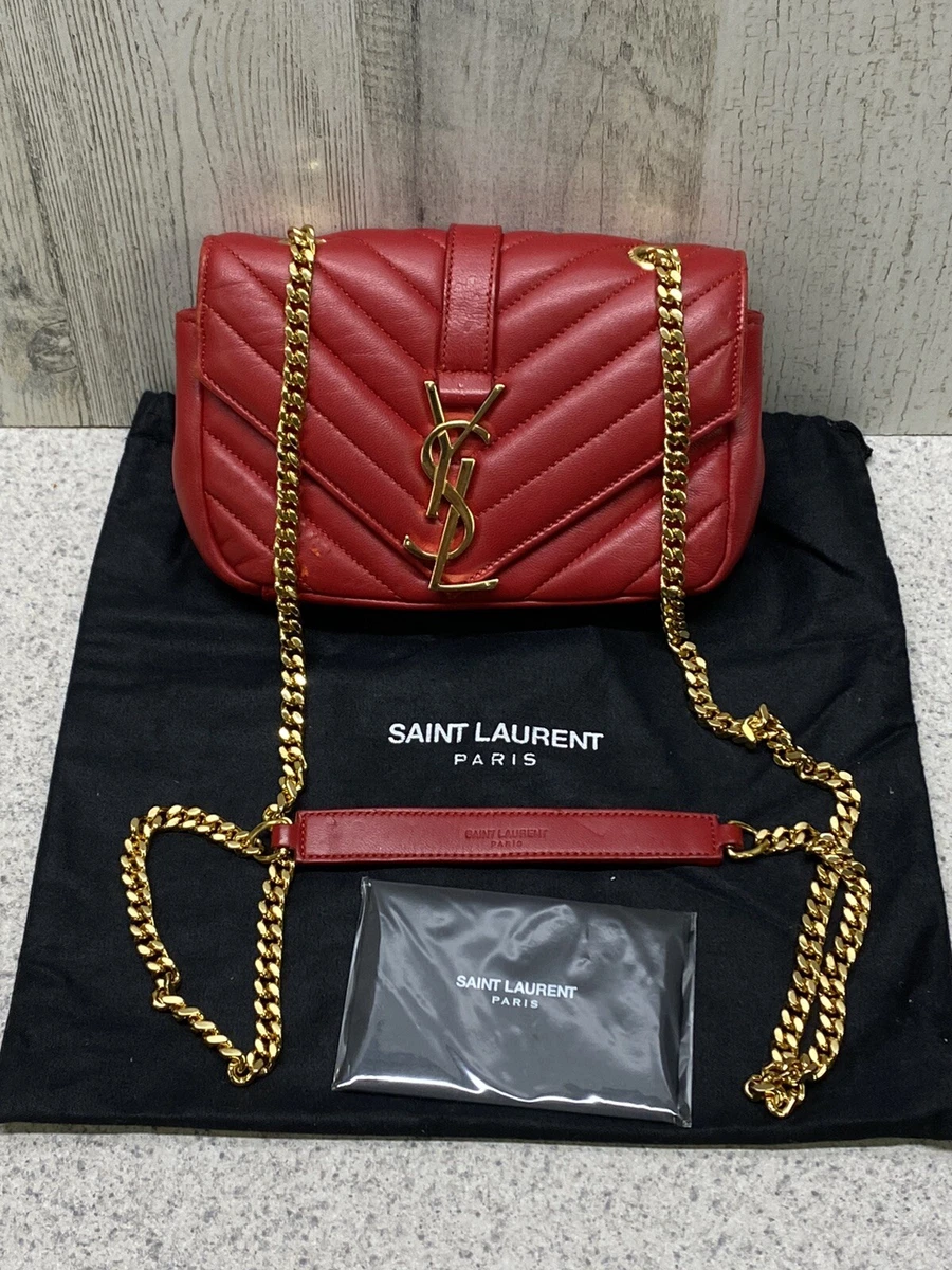 Shop Saint Laurent Small Monogram Matelass Leather Wallet-On-Chain