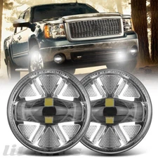 Front LED Fog Lights For 2007 2008 2009 2010 2012 2013 GMC Sierra 1500 2500 3500