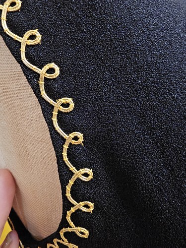 Beautifully Embroidered Vintage 60s/70s Black And Gold Bohemian Tunic Top... - Picture 8 of 9