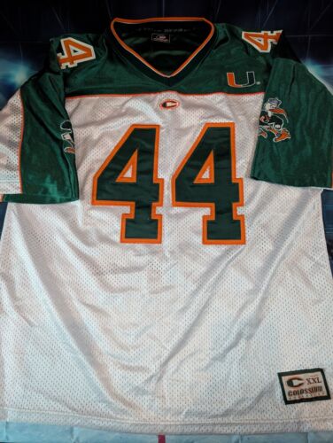Rare Ncaa Colosseum University Of Miami Hurricanes Stitched Football Jersey Sz L